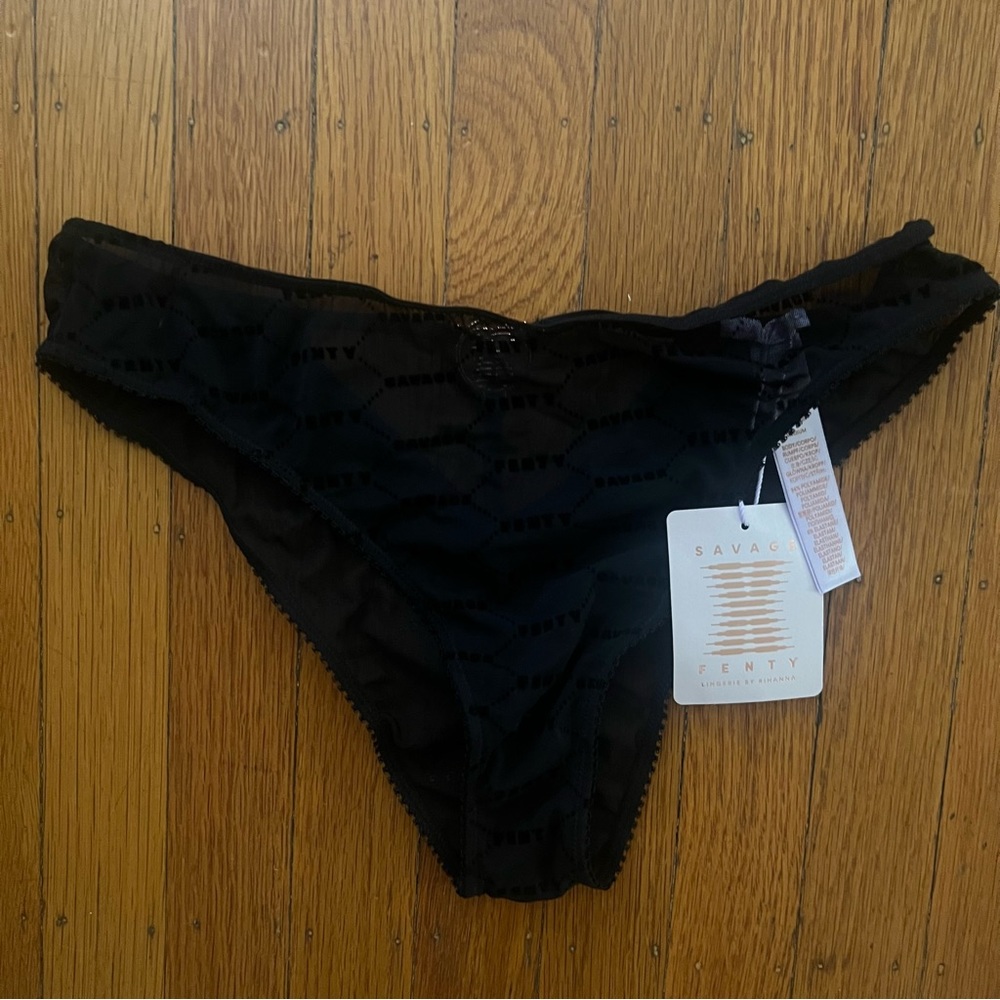 NEW Fenty X panties savage black mesh m medium Rihanna - Picture 3 of 5